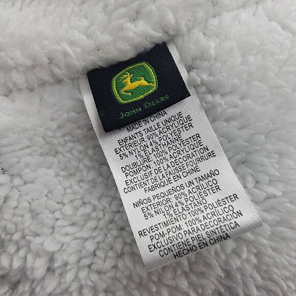 John Deere Kids Pom Pom Beanie Hat Green Tractor This Is How I Roll Winter Warm - Picture 5 of 6